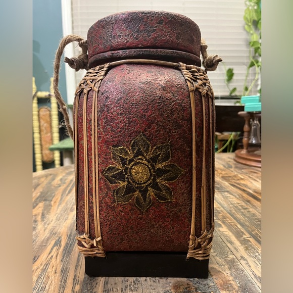 Bamboo Rice Container With Lid - Picture 2 of 13